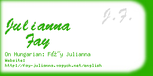 julianna fay business card